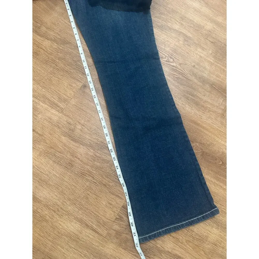 Harley Davidson Bootcut Y2K Bling Jeans Sz 12 Dark Wash 32 Inseam - Excellent - Picture 9 of 10